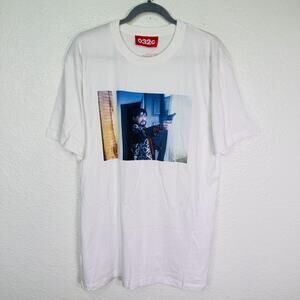 032c Shirt Mens Large Love Is Colder Than Death Photo Graphic Tee White